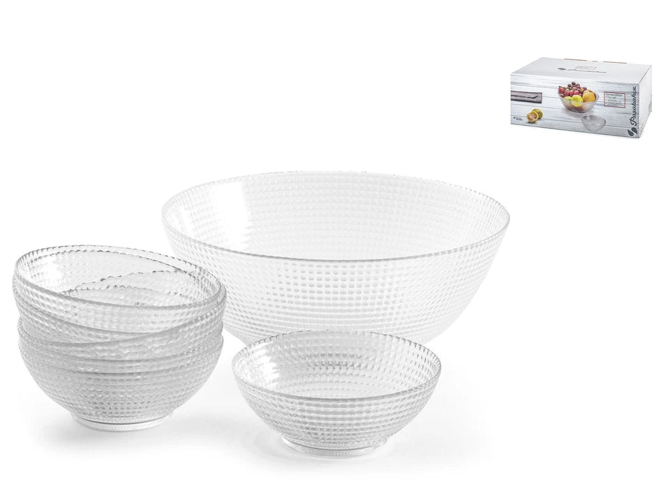 Generation Salad Glass Bowl Set 7pc