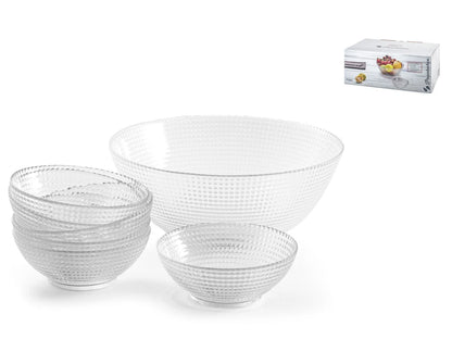 Generation Salad Glass Bowl Set 7pc