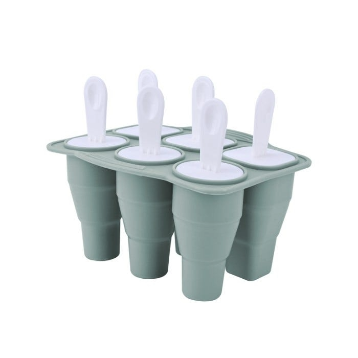 Silicone Ice Pop Maker 6 Cavity Grn/Wht