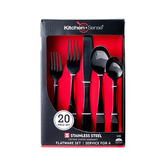 Cutlery Set 20pc Black SS