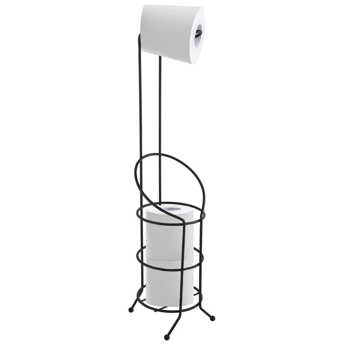 Toilet Paper Holder Matte Blk Rnd