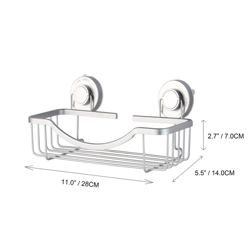 Shower Caddy Alum w/Turn/Lock Sil