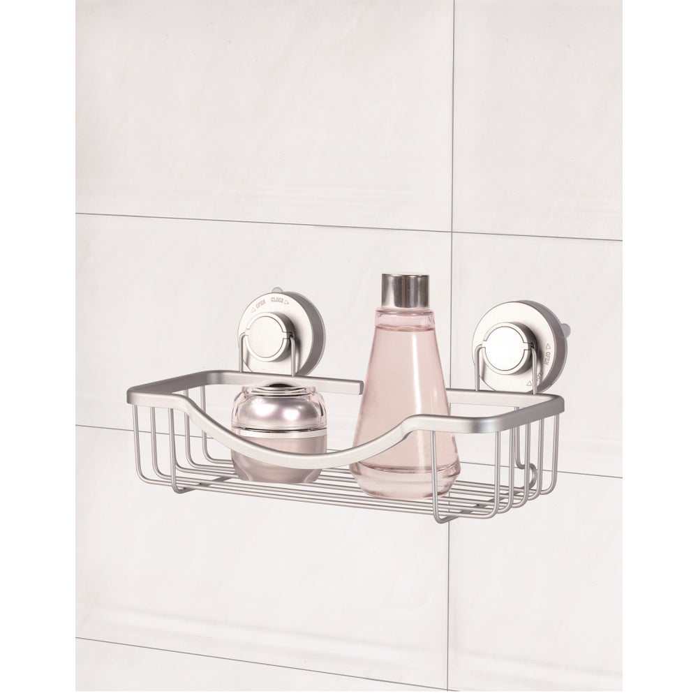 Shower Caddy Alum w/Turn/Lock Sil