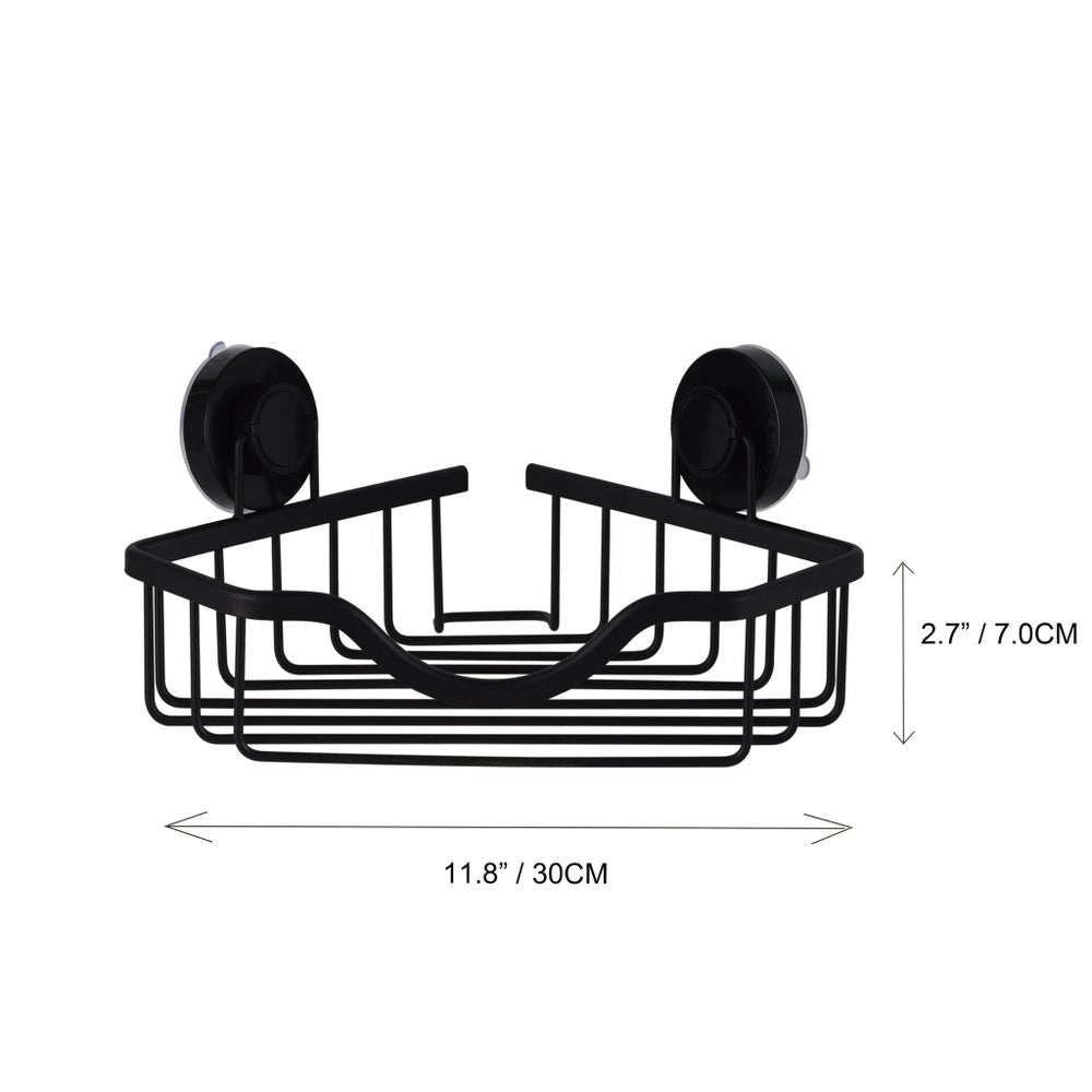 Shower Caddy Cor/Shelf Turn/Lock Matt/Blk