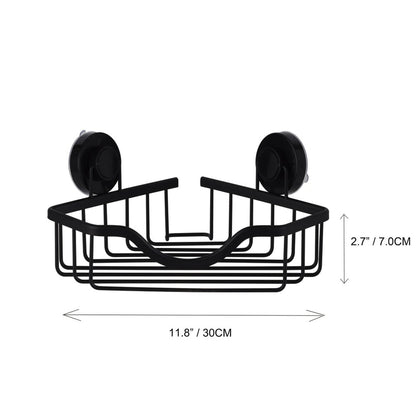 Shower Caddy Cor/Shelf Turn/Lock Matt/Blk