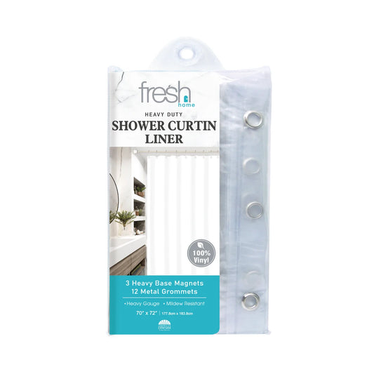 Shower Curtain Liner Clear 100% Vinyl