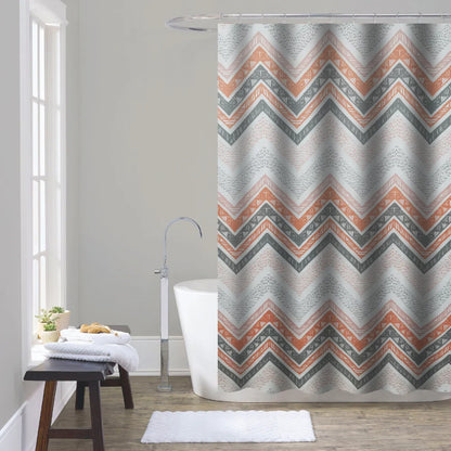 Shower Curtain wChevron Design