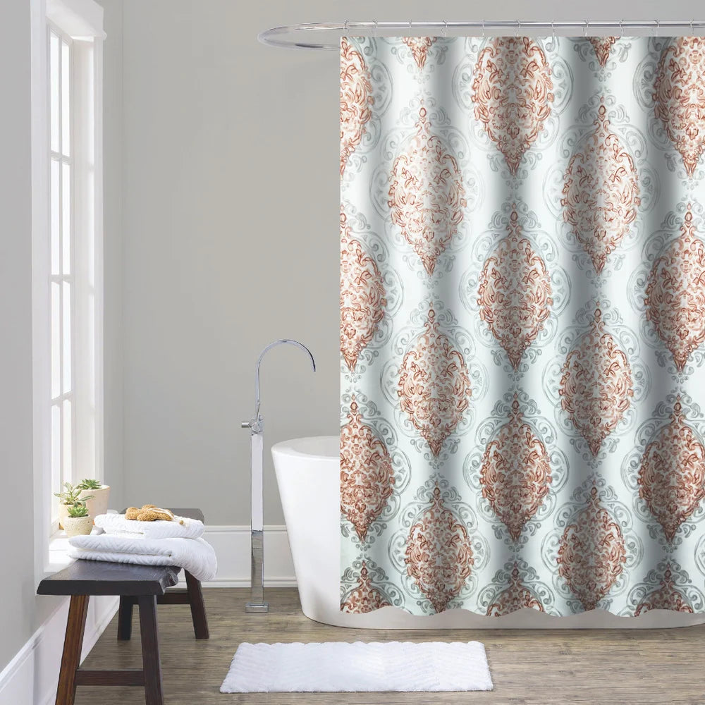 Shower Curtain wAbstract Floral Design