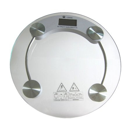 Glass Digital Bathroom Scale Round 14in