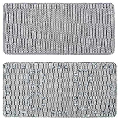 Bath Mat Foam w/Suction Cups 36x17 Gry
