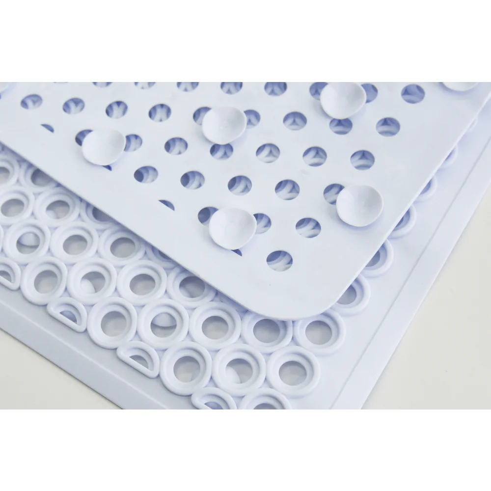 Bath Mat Circle Design 29x16in Wht