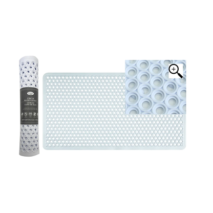 Bath Mat Circle Design 29x16in Wht