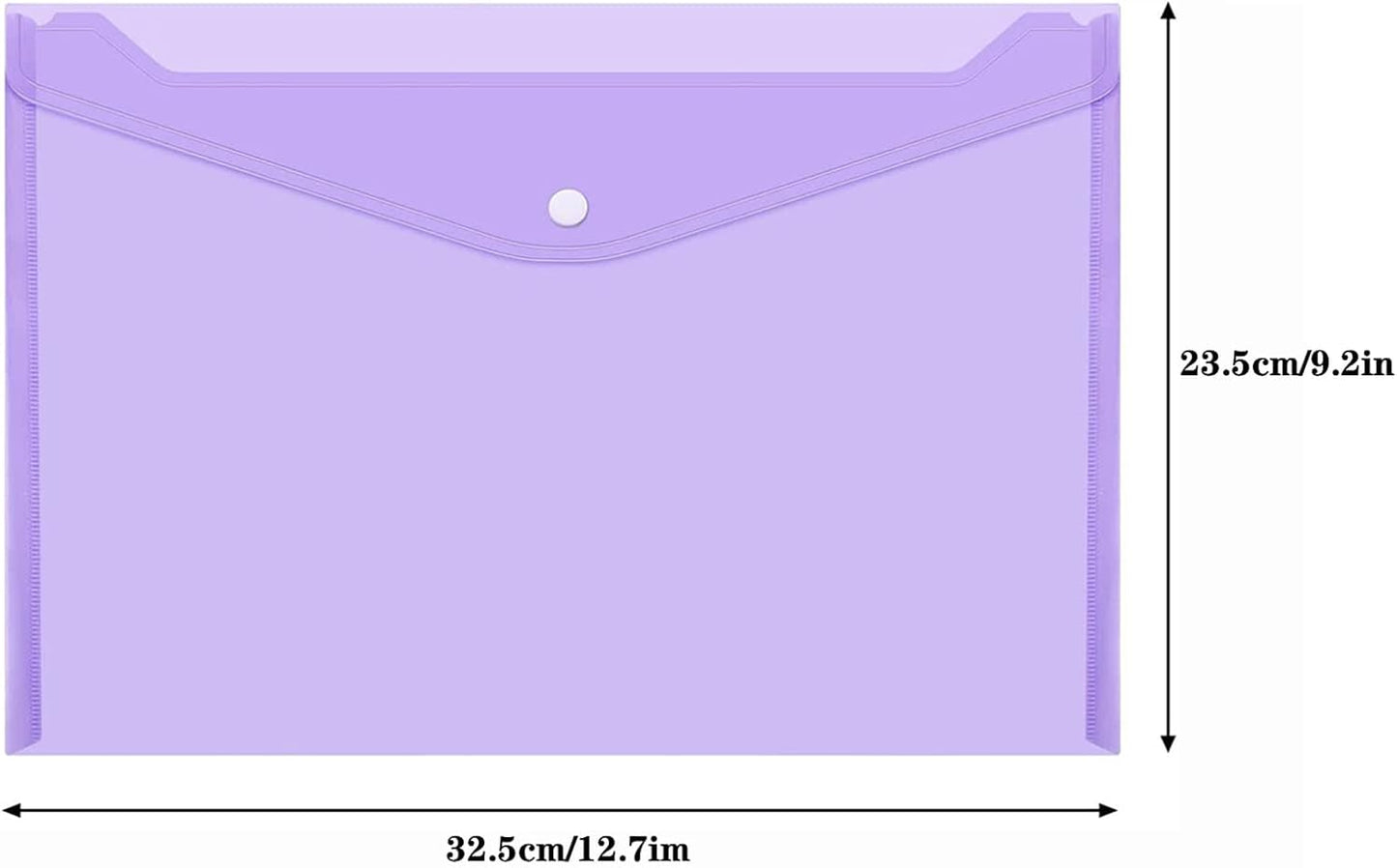 Trans File Folder w/Snap Button Asst
