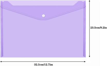 Trans File Folder w/Snap Button Asst