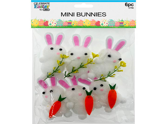 Plush Bunny Décor 6pc