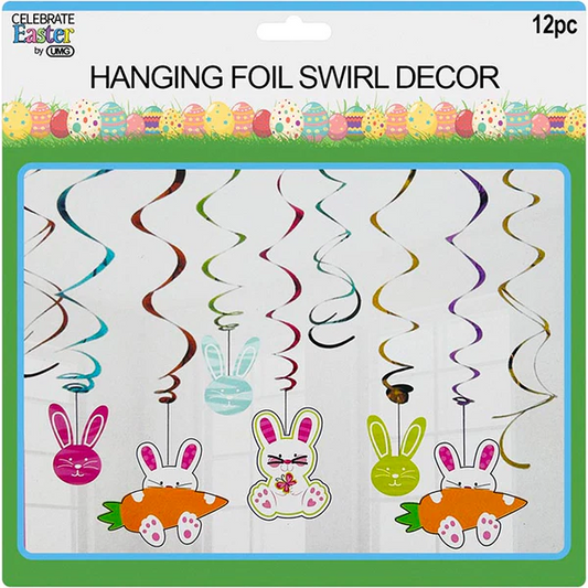Hanging Decor Swirl Foil 12pc
