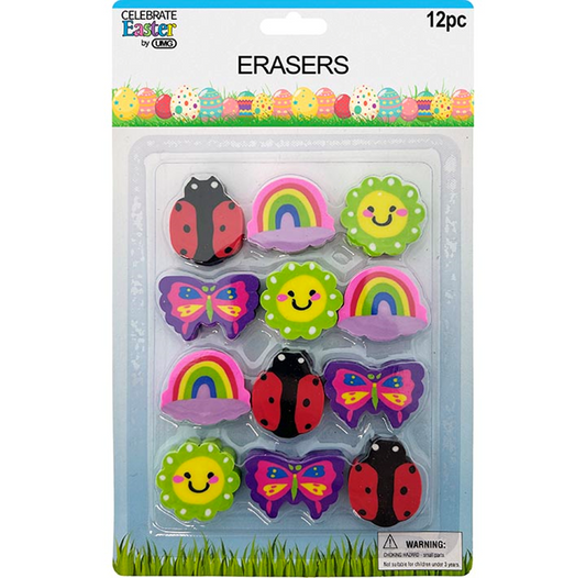 Eraser Die Cut Easter 12pc