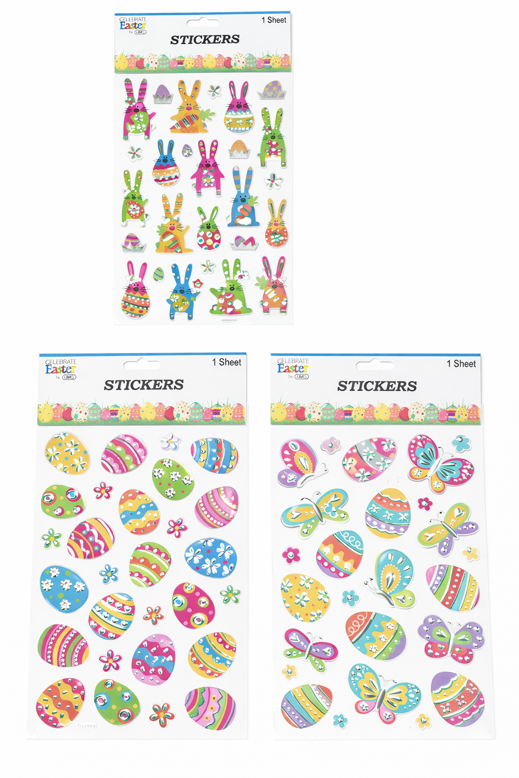 Easter Embossed Sticker Set assorted