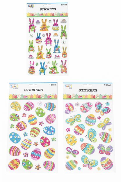 Easter Embossed Sticker Set assorted