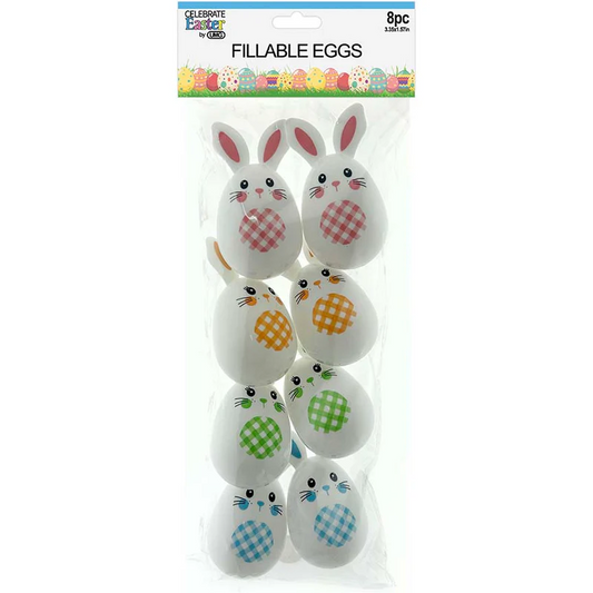 Easter Bunny Fillable Eggs 8pc