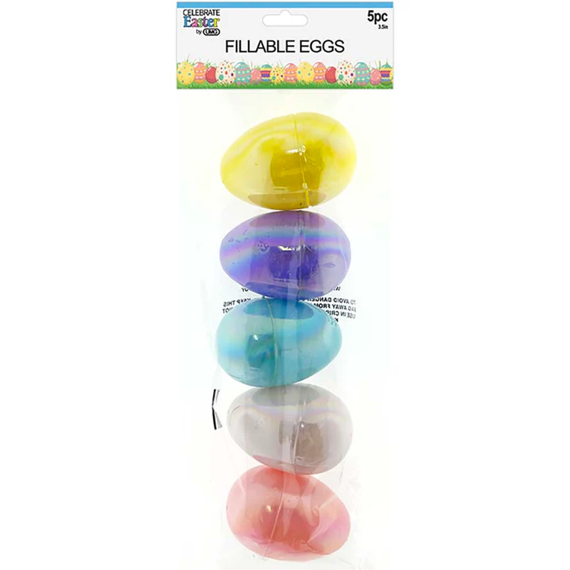 Easter Eggs Iridescent 5pc 3.5in
