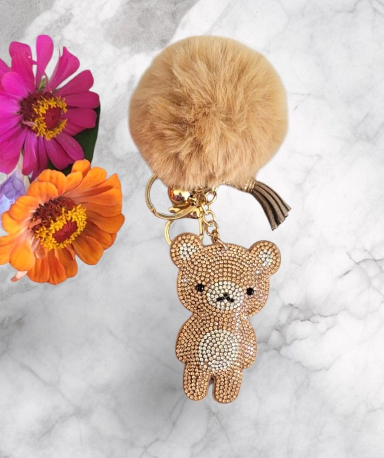 Keychain w/Charms Teddy Bear