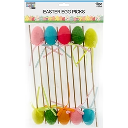 Easter Egg Picks 10pc 3x4cm