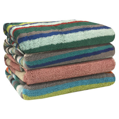 Bath Towel Multi Stripe Asst