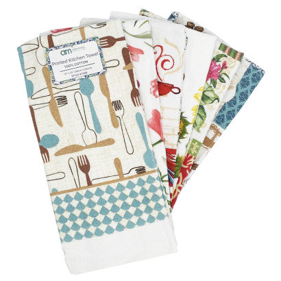Kitchen Towel Asst Prints