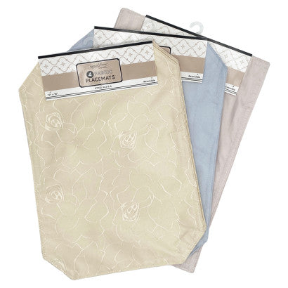 Placemats Reversible Fabric 4pc Asst