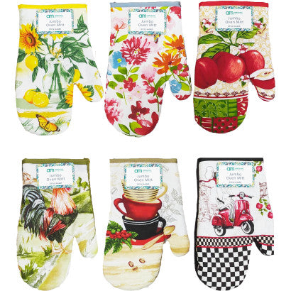 Jumbo Oven Mittens Asst Prints