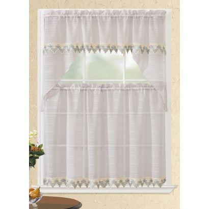 Kitchen Curtain Set  3pc Set Asst