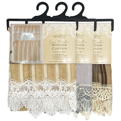 Kitchen Curtain Set  3pc Set Asst