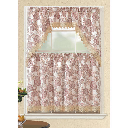 Window Curtain Jacquard 3pc Set