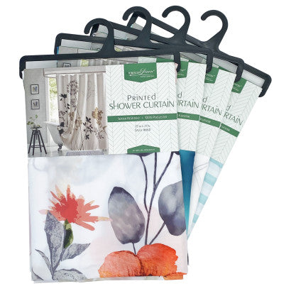 Shower Curtain Asst Printed Designs