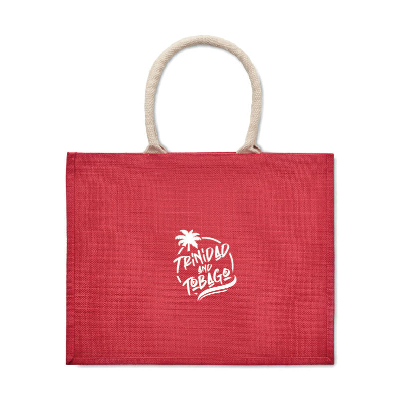 CK Jute Bag T&T wTree Print Aura Red
