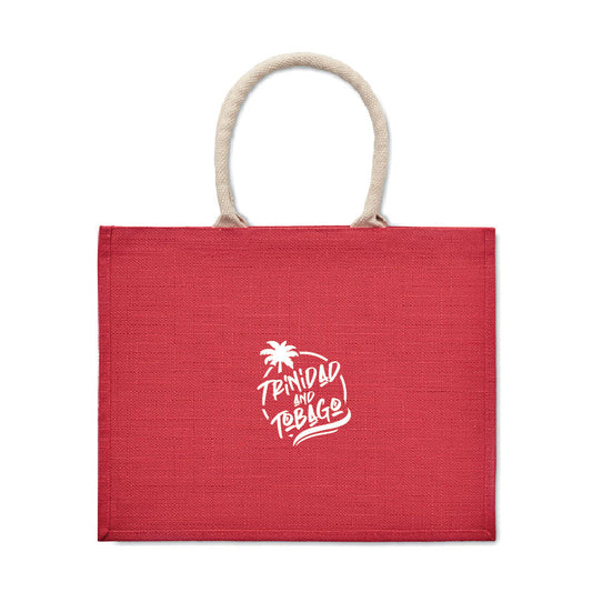 CK Jute Bag T&T wTree Print Aura Red
