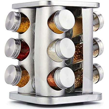 Spice Rack Revolving 12pc SS