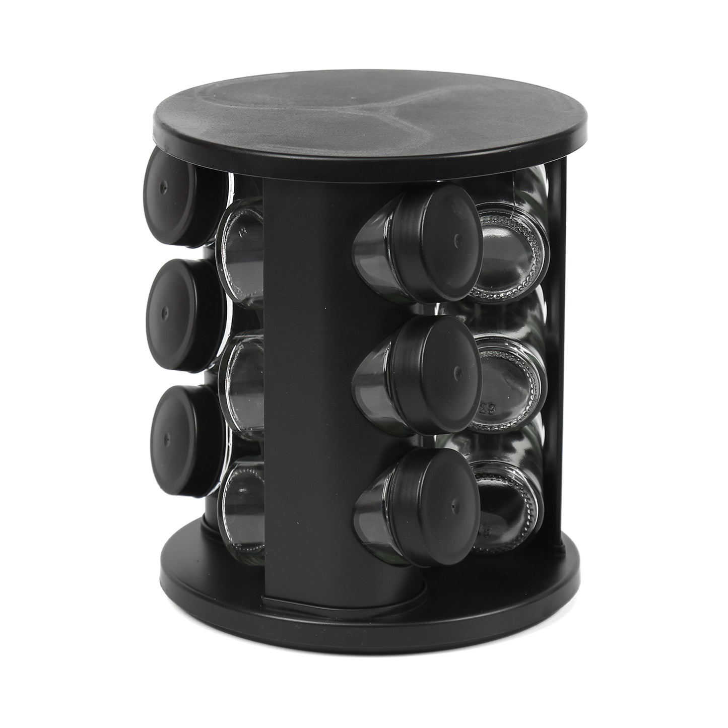 Spice Rack Revolving 12pc Black