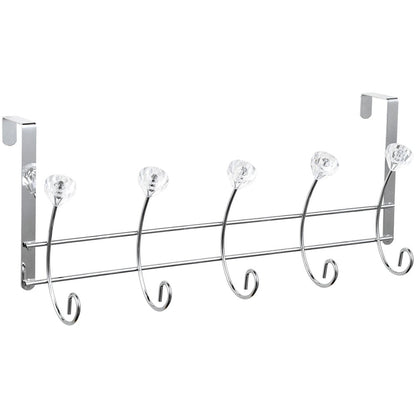 OTD 10 Hook Rack w/Crys Knobs Chrome