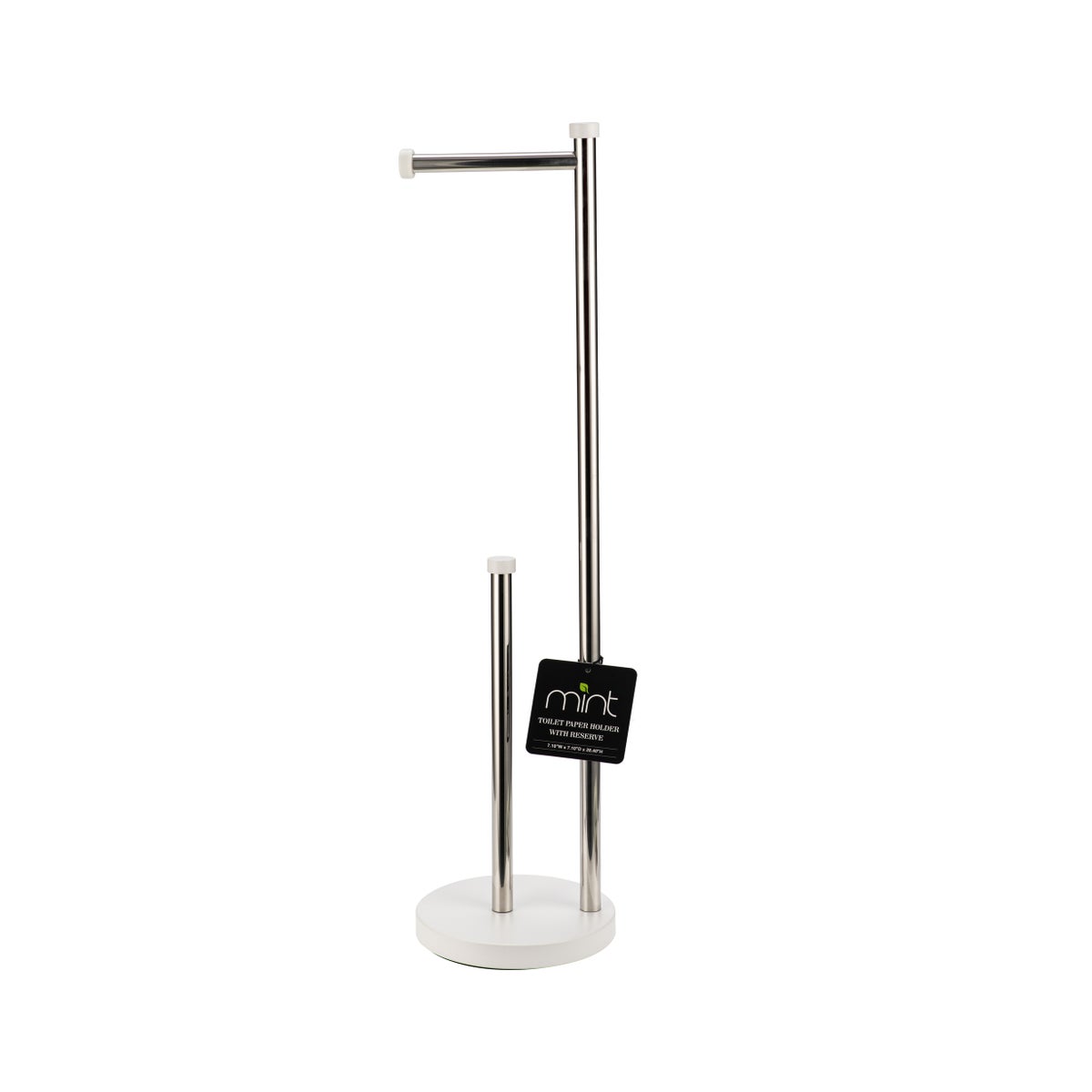 Toilet Paper Holder Chrome and White