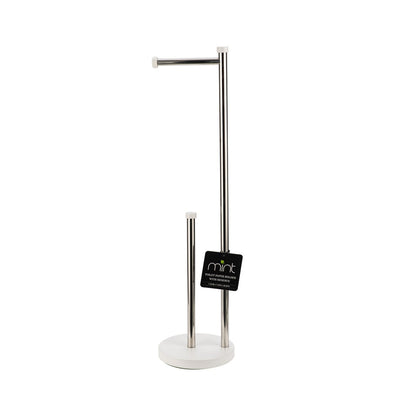 Toilet Paper Holder Chrome and White