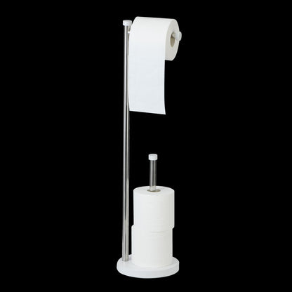 Toilet Paper Holder Chrome and White