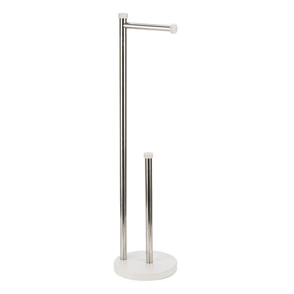 Toilet Paper Holder Chrome and White