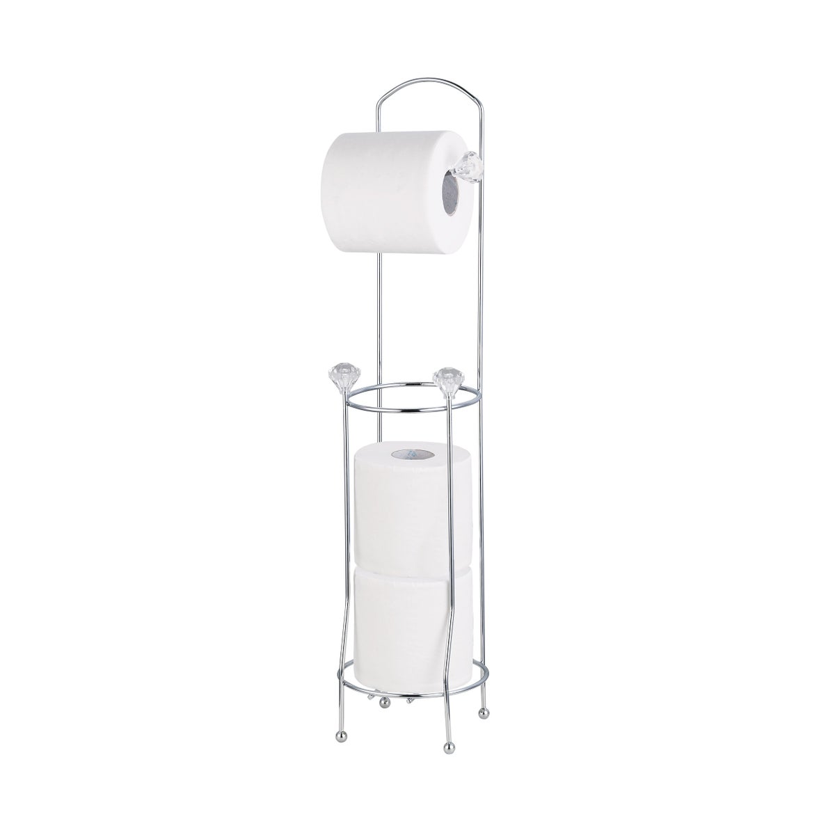 Toilet Paper Holder Chrome with Diamond