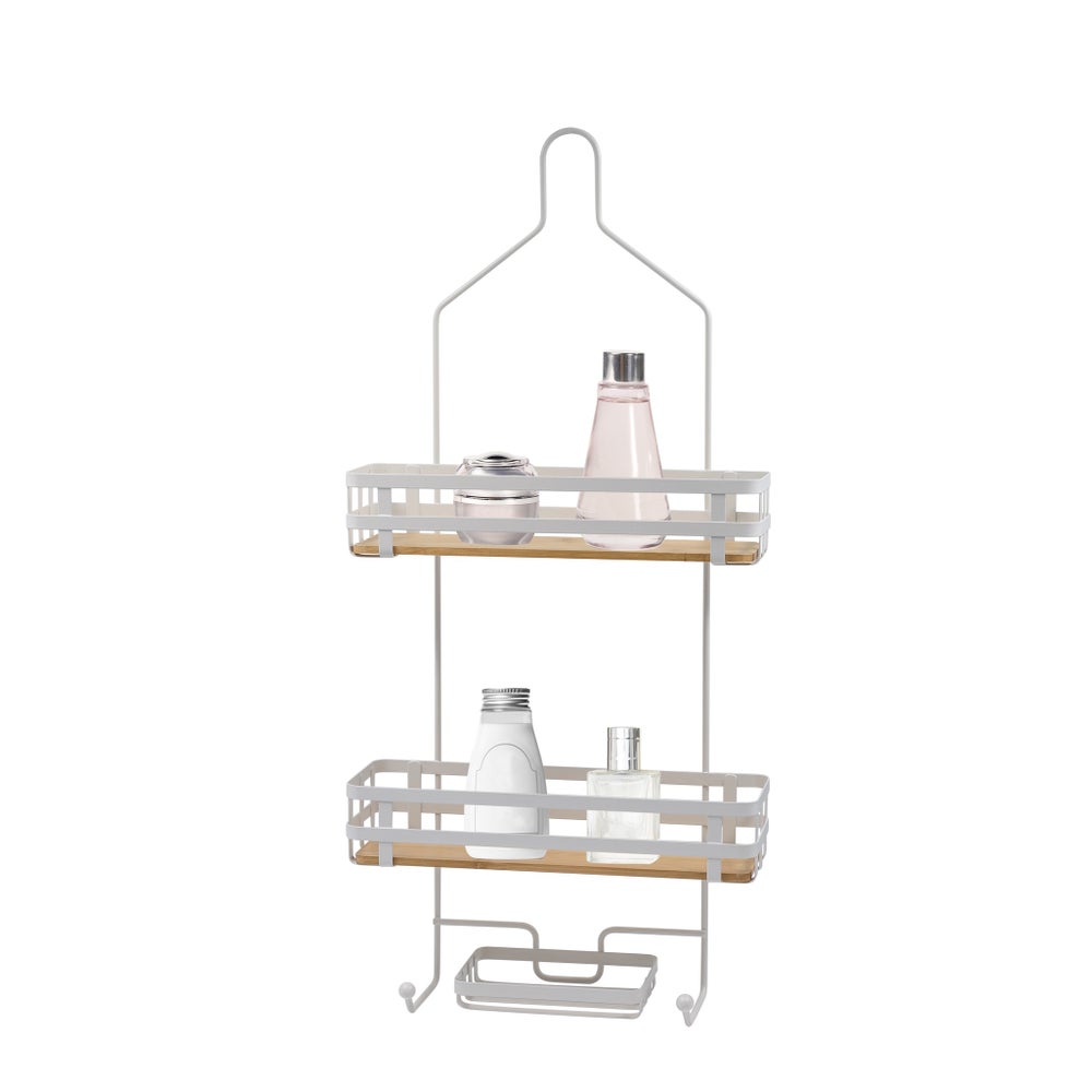 Shower Caddy Bamboo Bs Mt Wht