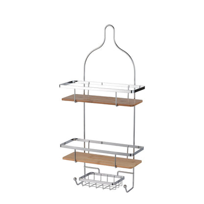 Shower Caddy Bamboo Base Chrm