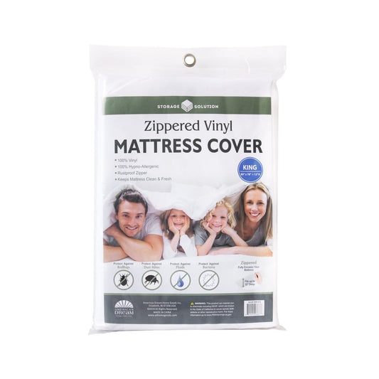 Mattress Cover Zippered Vinyl King
