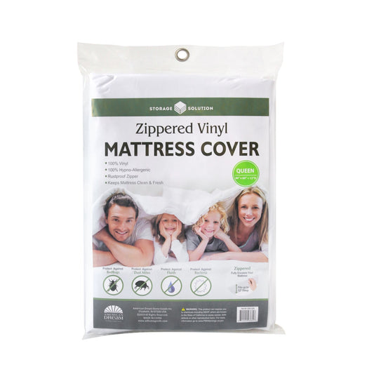 Mattress Cover Zippered Vinyl Queen