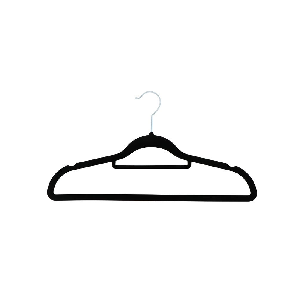 Non-Slip Velvet Hangers 10pk Black